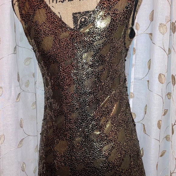 ❤️🤩FINAL PRICE! Sz S Express, Gold/Blk Mini-Dress🤩❤️ - Picture 5 of 8